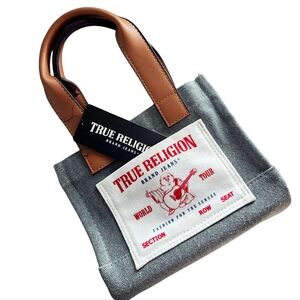 True Religion Mini Tote With Guitar Shoulder Strap NWT